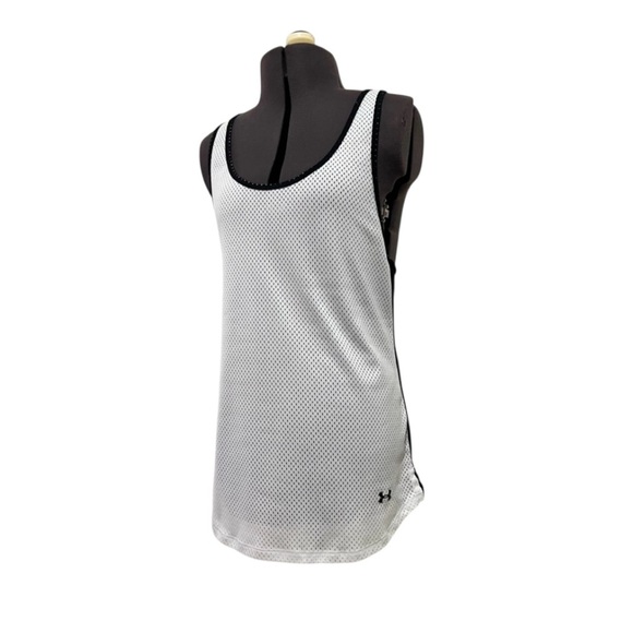 Under Armour Heat Gear Black/White Mesh Active Tank Size S - Picture 1 of 7
